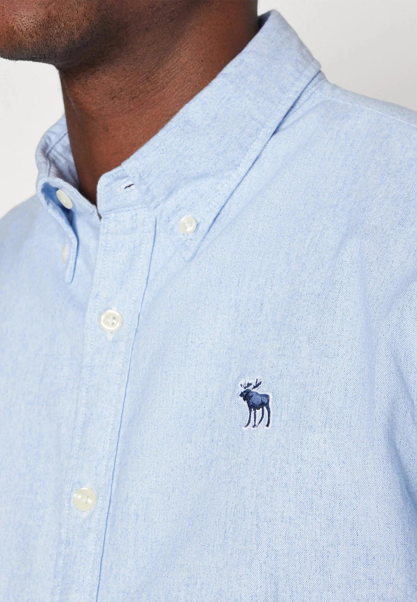 Camisa Oxford Azul A&F