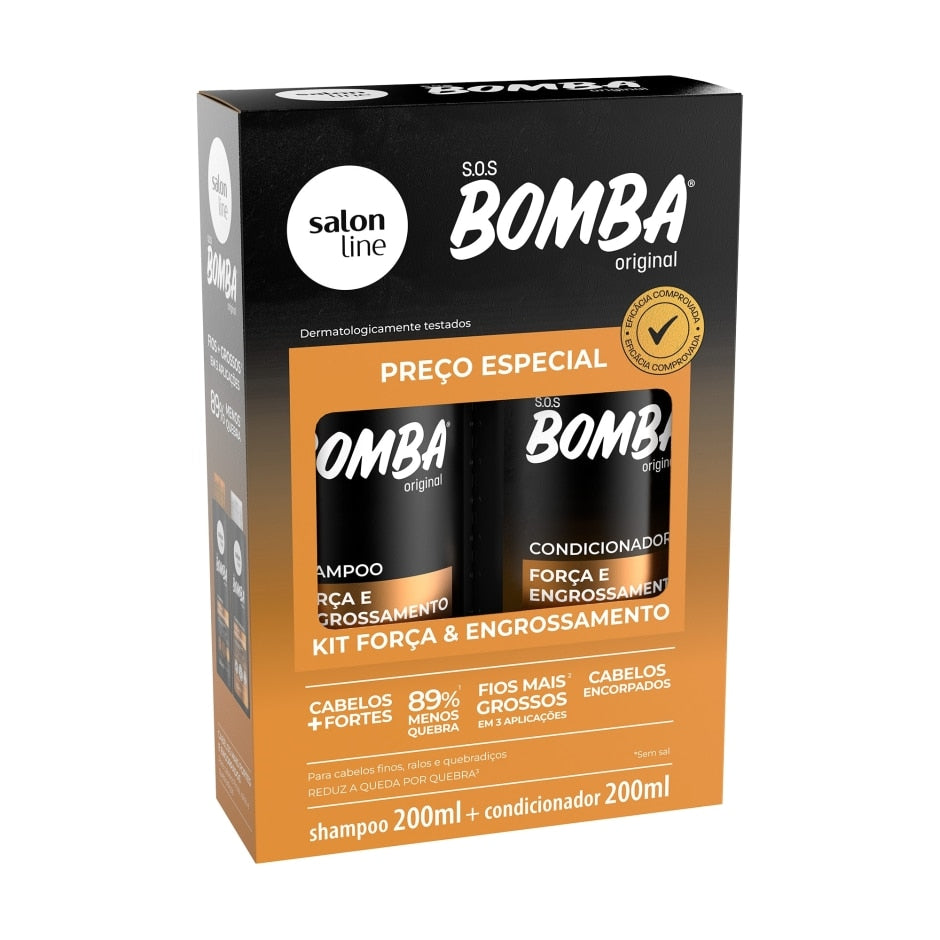 Kit Shampoo + Condicionador SOS Bomba Força e Engrossamento 200ml