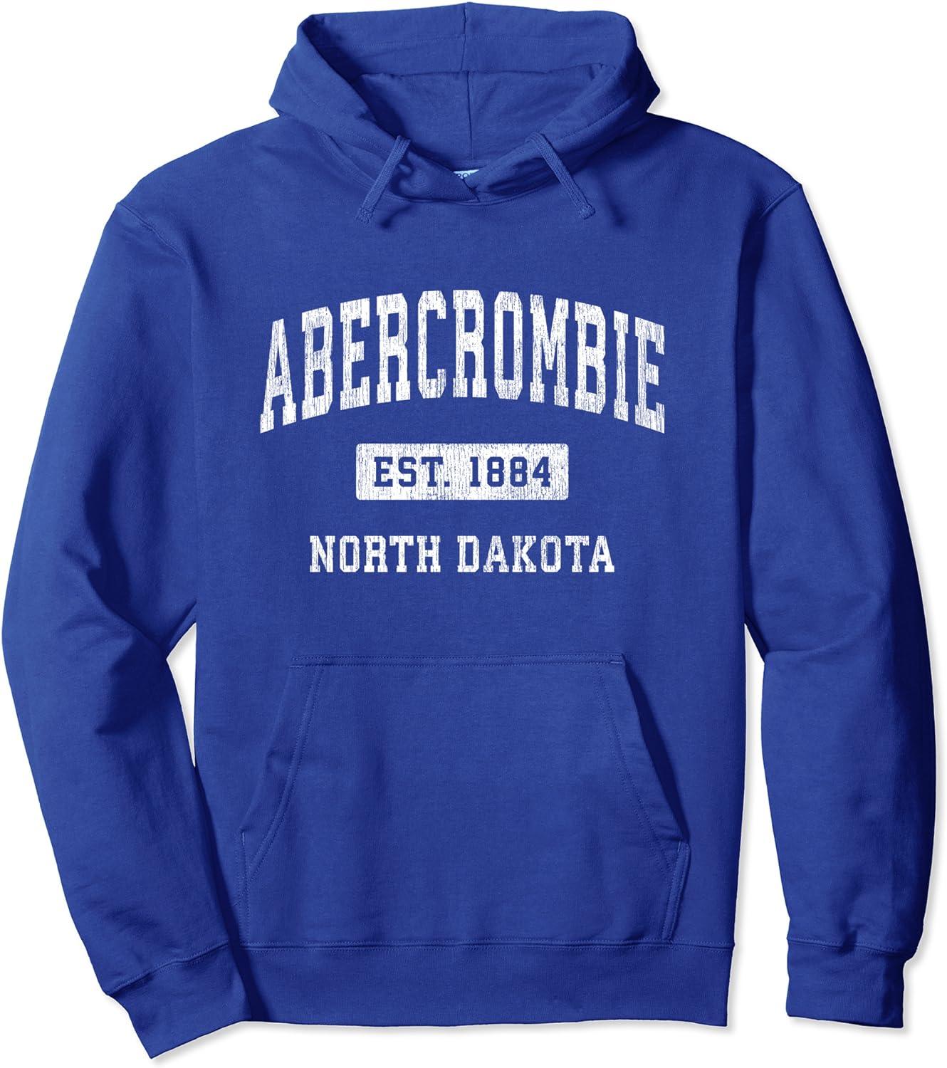 Moletom com Capuz North Dakota ND Vintage Athletic 1884