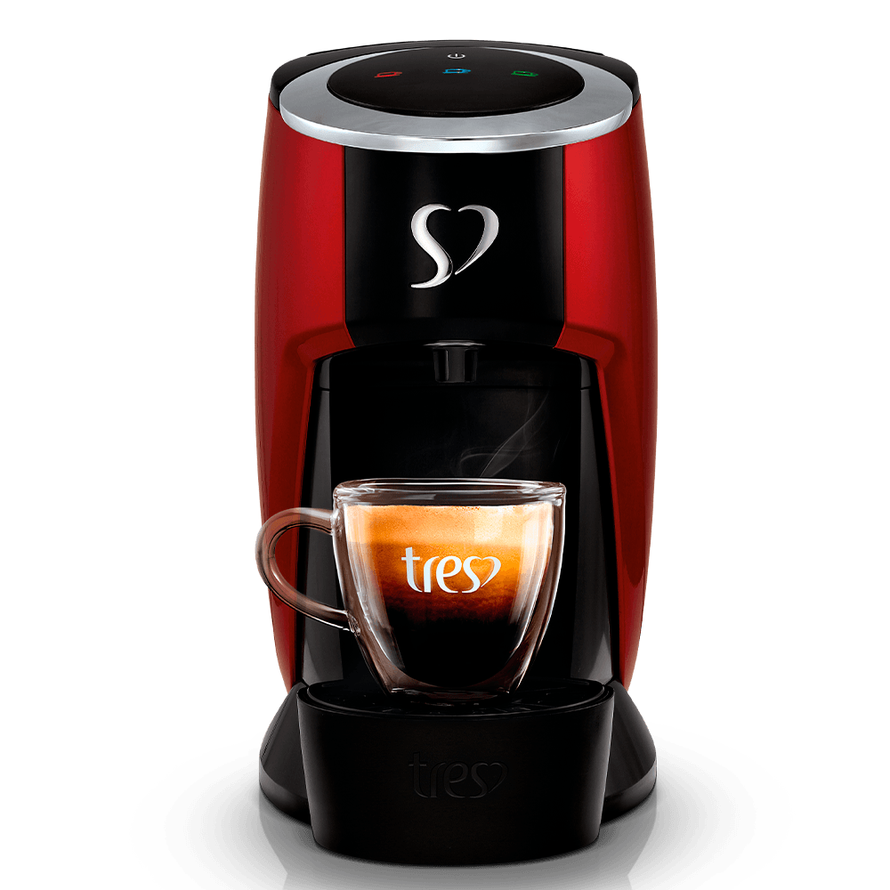Cafeteira Espresso Touch Vermelha Automática + 120 Cápsulas