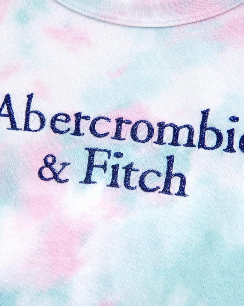 Abercrombie & Fitch camiseta estampada com logo e franzido lateral