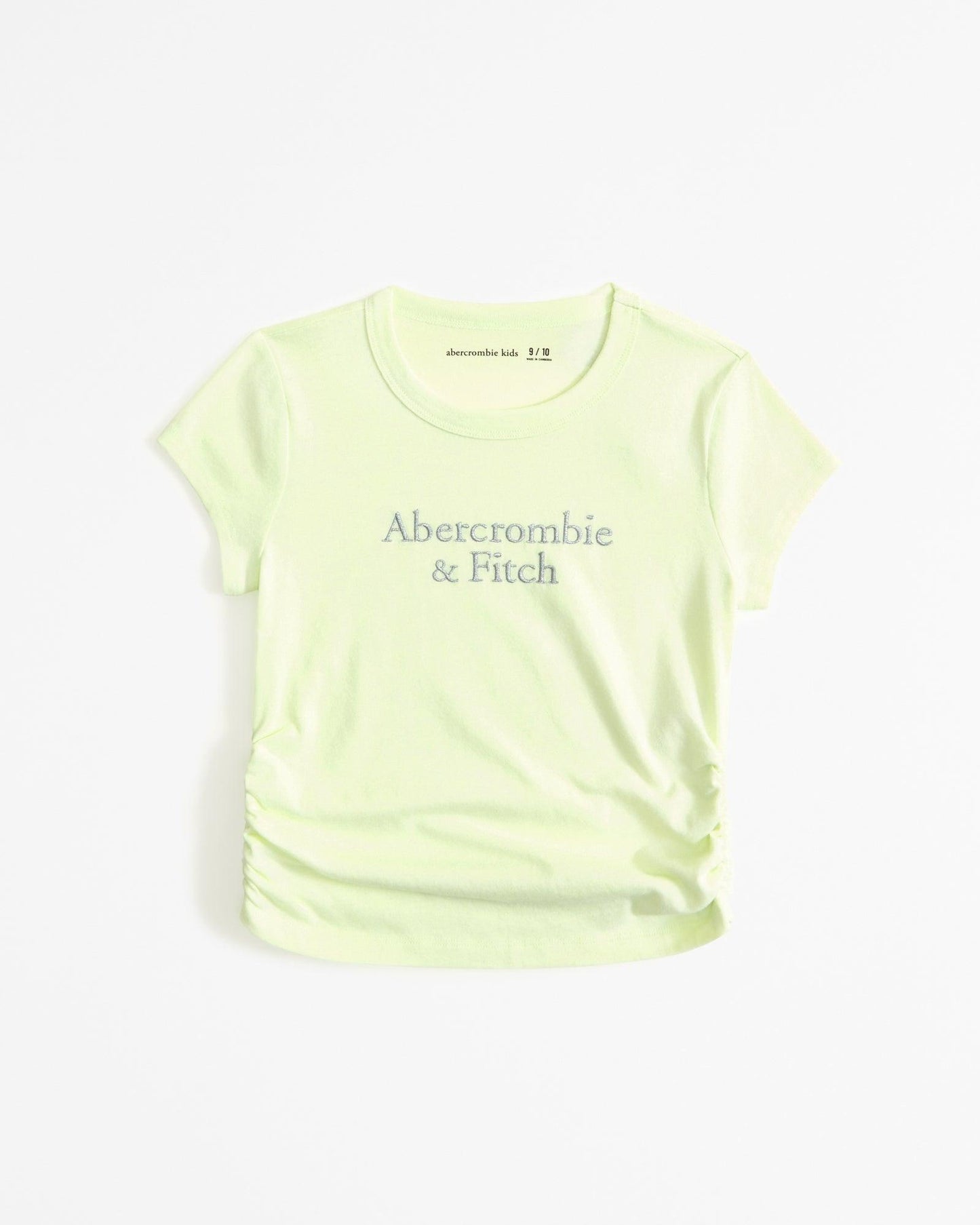 Abercrombie & Fitch camiseta estampada com logo e franzido lateral