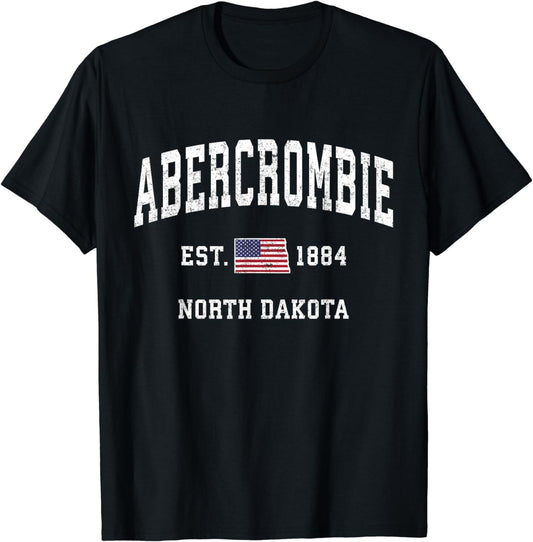 Camiseta North Dakota US ND Vintage Athletic