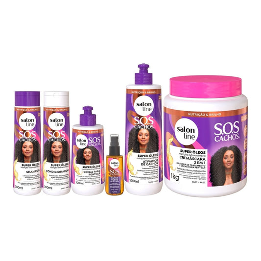 Kit SOS Cachos Super Óleos linha completa