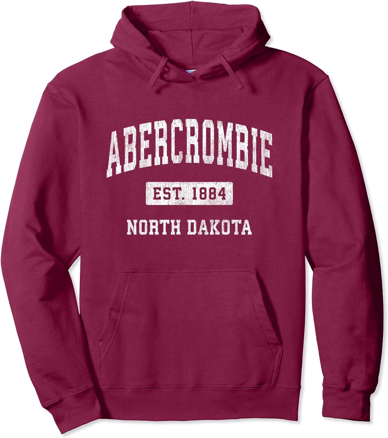 Moletom com Capuz North Dakota ND Vintage Athletic 1884